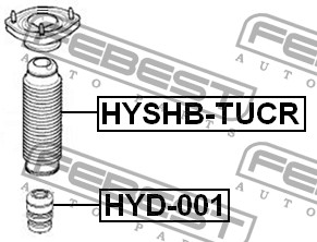 Пыльник амортизатора HYUNDAI Santa Fe (06-),Tucson (04-) KIA Sportage (04-) задн HYSHB-TUCR FEBEST