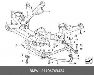 болт с шестигранной головкой с фланцем! M14x1.5x103\ BMW E53/E70/F15/M85/F85 31 10 6 769 434 BMW
