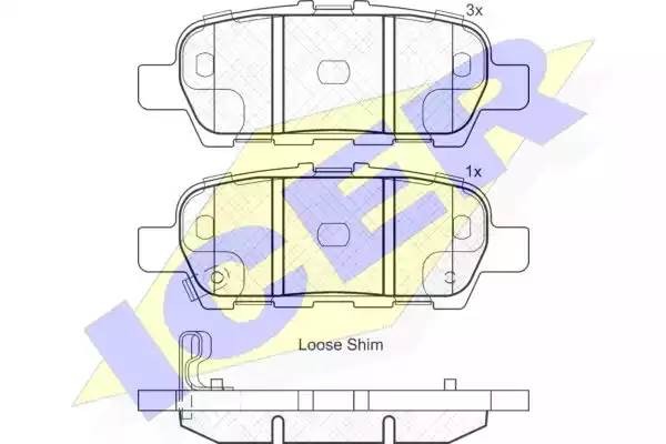 181901 колодки дисковые задние!\ Nissan Maxima 3.5 08> 181901 ICER