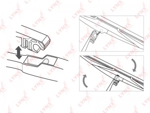 Задняя щётка стеклоочистителя подходит для KIA Rio 1.1-1.4 11 / Sorento 2.0D-2.4 LR28E LYNXAUTO