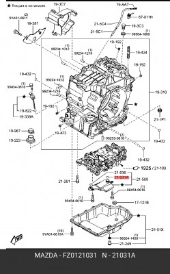 КОЛЬЦО FZ0121031 FZ01-21-031 MAZDA