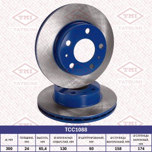 Диск тормозной передний вентилируемый CITROEN Jumper 94-FIAT Ducato 94-PEUGEOT B TCC1088 TATSUMI
