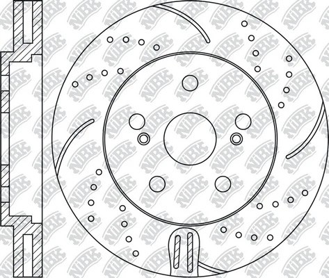 Диск тормозной LEXUS RX450 (08-) передний (1шт.) NIBK RN1578DSET NIBK