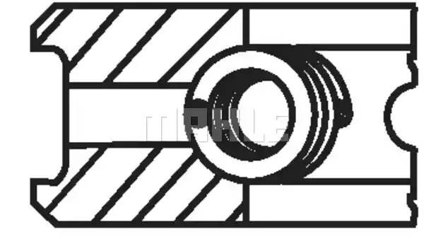 кольца поршневые! d81x1x1.2x2 +0.5 (1)\ Audi A4, VW Passat 1.6i BGU/BSE/BFQ 98> 03077N1 MAHLE KNECHT