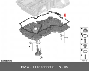 прокладка поддона двигателя!\ BMW E70 S63 all 11 13 7 566 808 BMW