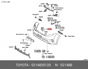 Кронштейн бампера 5214835120 Toyota 52148-35120 TOYOTA