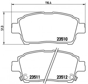 P83051 GDB3242=751 002B-SX!колодки дисковые п.\Toyota Yaris 1.0-1.5/1.4D/Celica  P83051 BREMBO