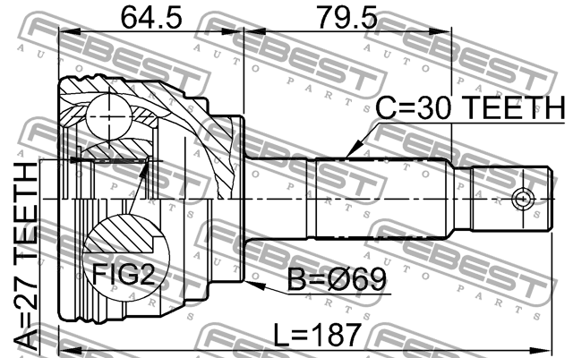 ШРУС 0110-038 0110-038 FEBEST