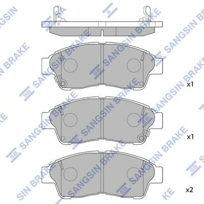 Колодки тормозные TOYOTA Rav 4 (00-) передние (4шт.) SANGSIN SP1110 SANGSIN
