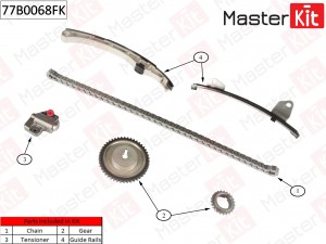 Комплект цепи ГРМ MAZDA 3 1.4-1.8I 04- 77B0068FK 77B0068FK MASTER KIT