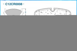 Тормозные колодки задние Low Metallic C12CR0008 C12CR0008 CWORKS