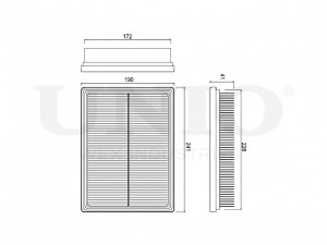 Фильтр воздушный FLT-10135 UNIO