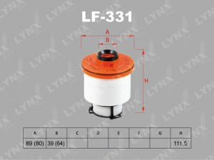 фильтр топливный! Toyota Hilux 2.4-3.0i 15> LF-331 LYNXAUTO