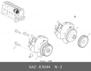 Болт М10-6gx40-8.8 крепления ТНВД-5340 дв.ЯМЗ-534,536 (ОАО ГАЗ) 8.9244 GAZ GAZ