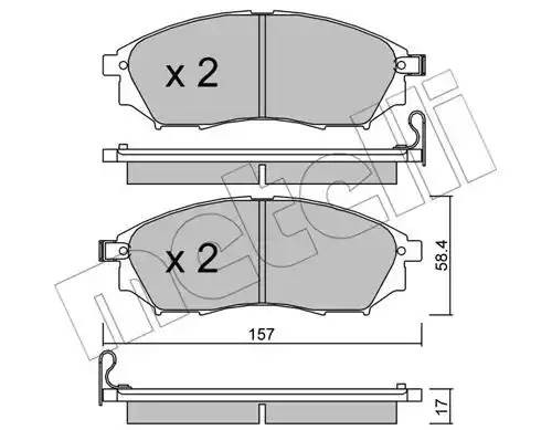 колодки дисковые передние!\ Nissan Murano 3.5 4WD 05> 2208190 METELLI