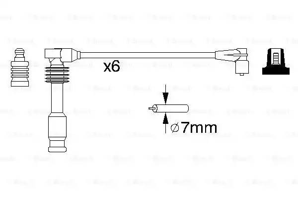 Провода высоковольт. ком/кт 0 986 357 055 BOSCH