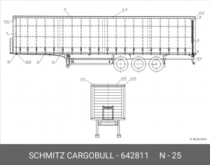 Адаптер для штанги сдвижного тента SCS 642811 SCHMITZ CARGOBULL