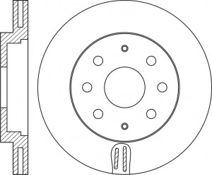 Диск тормозной OPEL CORSA D 06-/FIAT PUNTO 09-  RN1592 RN1592 NIBK