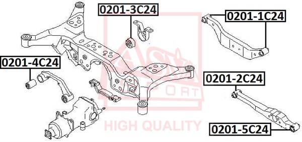 САЙЛЕНТБЛОК NISSAN/INFINITI 02012C24 0201-2C24 ASVA