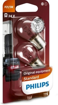 Лампа 24V P21/5W BAY15d блистер (2шт.) PHILIPS 13499B2 PHILIPS