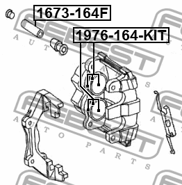 поршень суппорта задн.! к-кт D44\ MB E/GL/ML/R-Class, VW Touareg, Volvo XC60/XC9 1976-164F-KIT FEBEST
