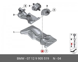 Болт Asa BMW 07 12 9 905 519 BMW