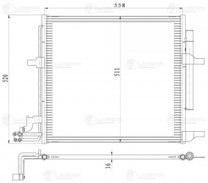Радиатор кондиц. для а/м Geely Atlas 16- LRAC3018 LRAC 3018 LUZAR