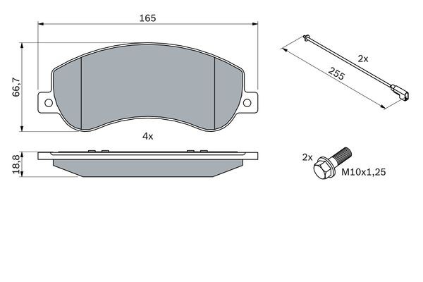 FORD TRANSIT (2006>)/ VW AMAROK (2010>) С ДАТЧИКОМ / от 3 тонн 0 986 494 170 BOSCH