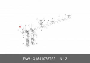Болт FAW J6 OE Q1841075TF2 FAW