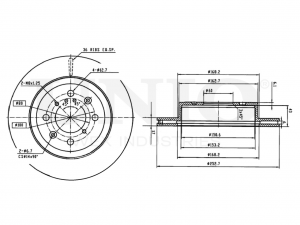 Диск тормозной передний BRD-20412 UNIO