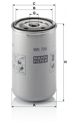 Фильтр топливный (тонкой очистки) WK724 MANN FILTER