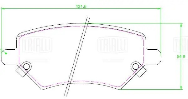 Колодки торм. для а/м Chery Tiggo 4 Pro 20-/Omoda C5 22- 2WD диск. перед. PF 231 PF2310 TRIALLI
