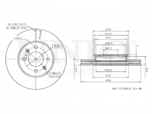 Диск тормозной передний BRD-20002 UNIO
