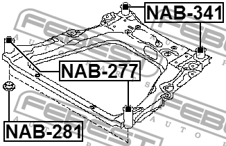 Сайлентблок NAB-341 NAB-341 FEBEST
