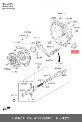 Накладка рычага сцепления 41425-5H010 414255H010 HYUNDAI KIA