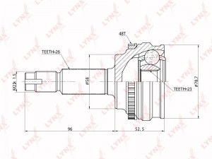 ШРУС наружный CO-7517A LYNXAUTO