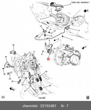 Подшипник выжимной CHEVROLET Aveo (T300) (1.6) OPEL Mokka (12-) OE 25192481 GENERAL MOTORS