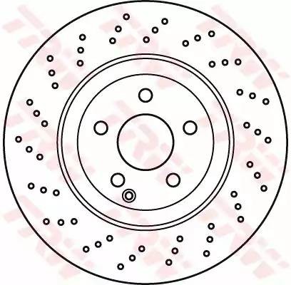 Диск тормозной передний MERCEDES W221 DF6077S DF6077S TRW