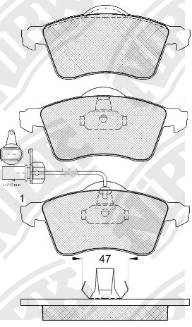 Колодки тормозные VW Transporter (90-03) передние (4шт.) NIBK PN0108W NIBK