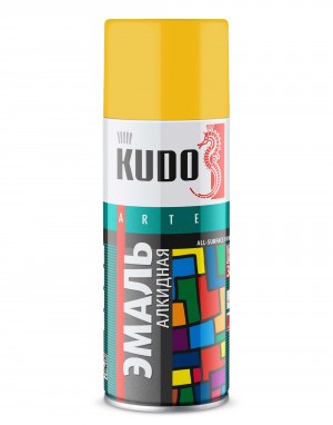 Краска желтая аэрозоль 520мл KUDO KU-1013 KUDO