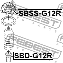 Отбойник амортизатора SBD-G12R SBD-G12R FEBEST