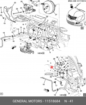 Гайка CHEVROLET CADILLAC OE 11518684 GENERAL MOTORS