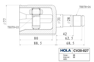 VW POLO (SED RUS) (2011>) CV20-027 HOLA