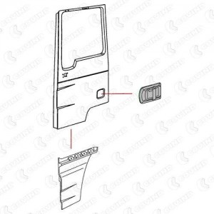 ручка дверная ! левая с ключами\MAN TGA XXL/XLX/LX XXL175 COVIND