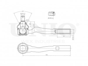 Наконечник рулевой левый SSP-10115 UNIO