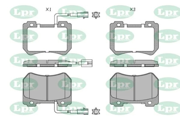 Комплект тормозных колодок 05P1552 05P1552 LPR