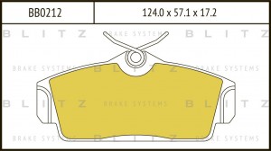 Колодки тормозные дисковые передние NISSAN Primera 96- BB0212 BB0212 BLITZ