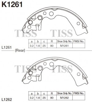 Колодки тормозные барабанные Nissan March,Note 1.0-1.4 05-12 K1261 K1261 MK KASHIYAMA