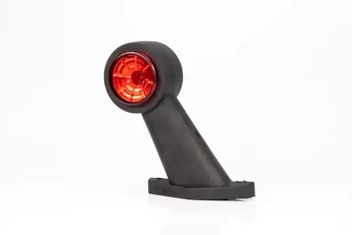 фонарь габаритный! рожок LED наклонный кор., L=133mm, красный/белый 12-36V с каб FT009CLED FRISTOM