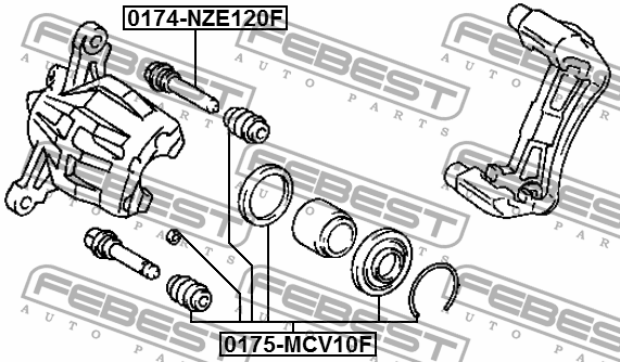 TOYOTA ES 300 0175-MCV10F FEBEST